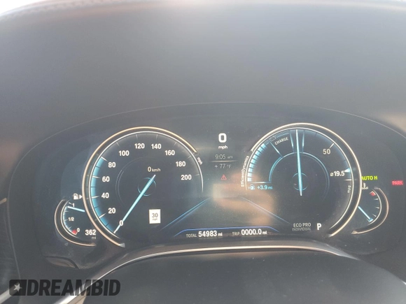 2019 BMW 7 Series 750i xDrive с VIN WBA7F2C5XKB240094, выставлен на аукционе Copart как лот 52735614 с пробегом 54 983 миль миль и Списание • Salvage title. История ставок и продаж доступна на DreamBid. Изображение 9.