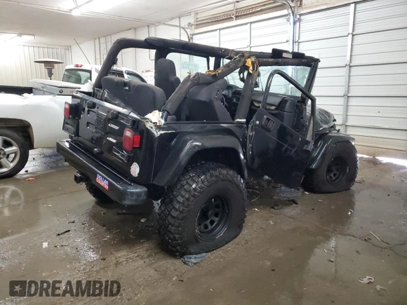 2003 Jeep Wrangler Rubicon with VIN 1J4FA69S13P337927, listed as a Copart auction lot 46179675 with 125,426 mi miles and Non repairable. Bid and sale history available at DreamBid. Image 3.