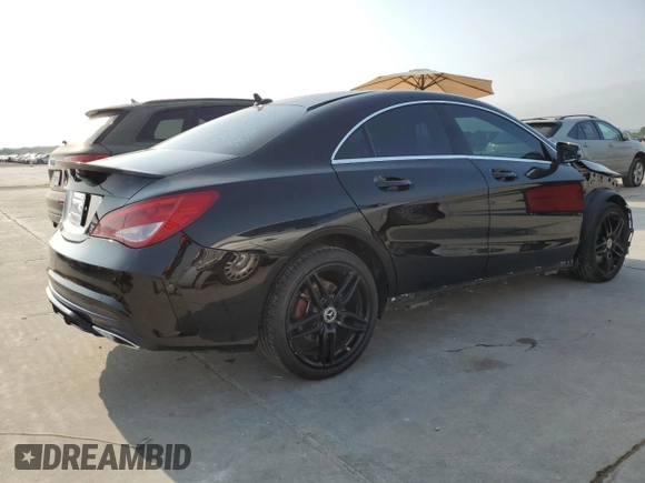 2018 Mercedes-Benz CLA 250 with VIN WDDSJ4EB9JN537001, listed as a Copart auction lot 56726373 with 75,350 mi miles and . Bid and sale history available at DreamBid. Image 3.