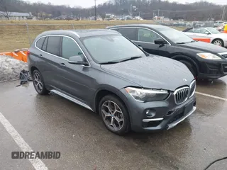 2019 BMW X1 sDrive28i with VIN WBXHU7C52K5L12160, listed as a IAAI auction lot 41452244 with 59,344 mi miles. Bid and sale history available at carsss.com. Image 1.