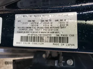 2022 Mazda 3 S z VIN JM1BPAAL1N1506795, wystawiony jako Copart lot #82496954 z przebiegiem 18 693 mil mil oraz Szkoda całkowita • Salvage title. Historia ofert i sprzedaży dostępna na DreamBid. Obrazek 14.