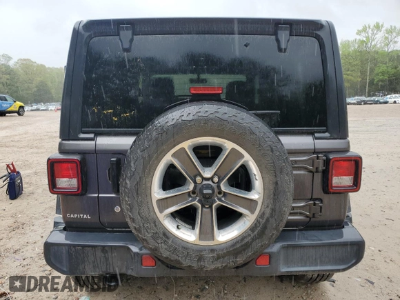 2020 Jeep Wrangler Unlimited Sahara with VIN 1C4HJXEN2LW149623, listed as a Copart auction lot 50906705 with 71,919 mi miles and Salvage title. Bid and sale history available at DreamBid. Image 6.