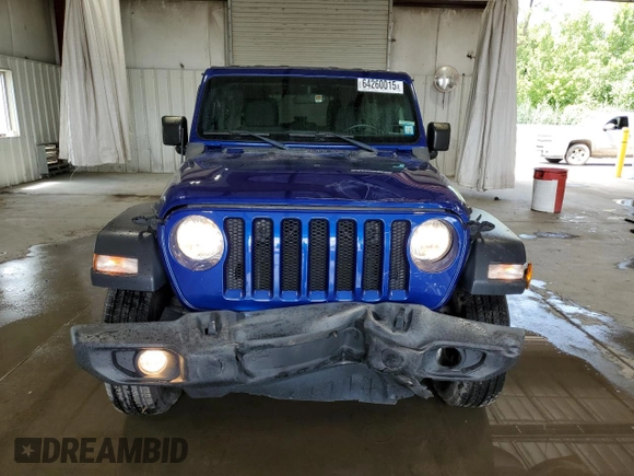 2018 Jeep Wrangler Unlimited Sport S with VIN 1C4HJXDN9JW187039, listed as a Copart auction lot 64260015 with 40,361 mi miles and Salvage title. Bid and sale history available at DreamBid. Image 5.