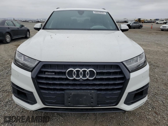 2019 Audi Q7 Premium Plus with VIN WA1LAAF70KD047717, listed as a Copart auction lot 59835635 with Not provided miles and Salvage title. Bid and sale history available at DreamBid. Image 5.