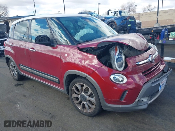 2016 FIAT 500L Trekking with VIN ZFBCFADH4GZ037918, listed as a IAAI auction lot 41436241 with 133,801 mi miles. Bid and sale history available at carsss.com. Image 1.
