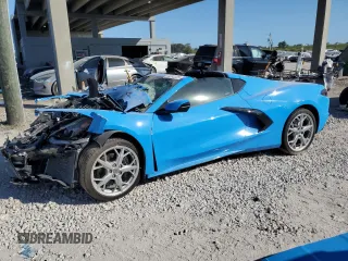 2021 Chevrolet Corvette 2LT with VIN 1G1YB2D48M5122614, listed as a Copart auction lot 44392325 with 0 mi miles and Salvage Title. Bid and sale history available at carsss.com. Image 1.