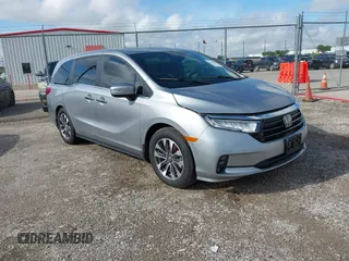 2024 Honda Odyssey EX-L z VIN 5FNRL6H64RB012970, wystawiony jako IAAI lot #42389288 z przebiegiem 43 210 mil mil oraz . Historia ofert i sprzedaży dostępna na DreamBid. Obrazek 1.