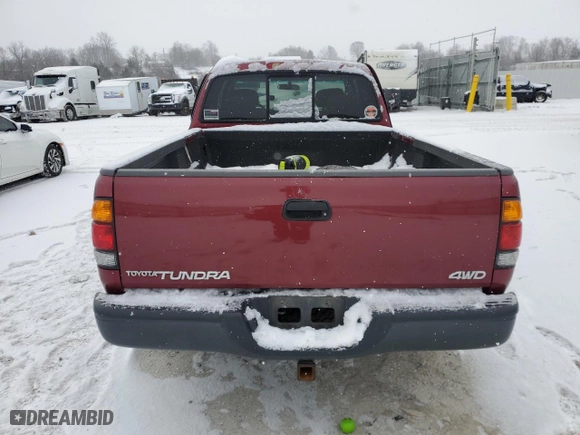 2002 Toyota Tundra SR5 with VIN 5TBBT44162S270417, listed as a Copart auction lot 45382645 with 185,437 mi miles and Salvage Title. Bid and sale history available at carsss.com. Image 6.