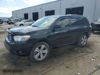 2008 Toyota Highlander Sport with VIN JTEDS43A982031525, listed as a Copart auction lot 51866535 with 123,927 mi miles and Salvage Title. Bid and sale history available at carsss.com. Image 1.