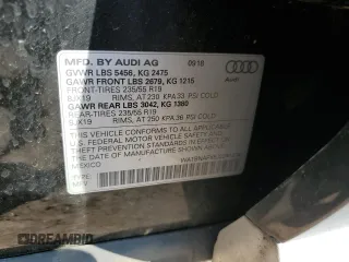 2018 Audi Q5 Premium Plus with VIN WA1BNAFY5J2241274, listed as a Copart auction lot 59500275 with 37,303 mi miles and Salvage title. Bid and sale history available at DreamBid. Image 13.