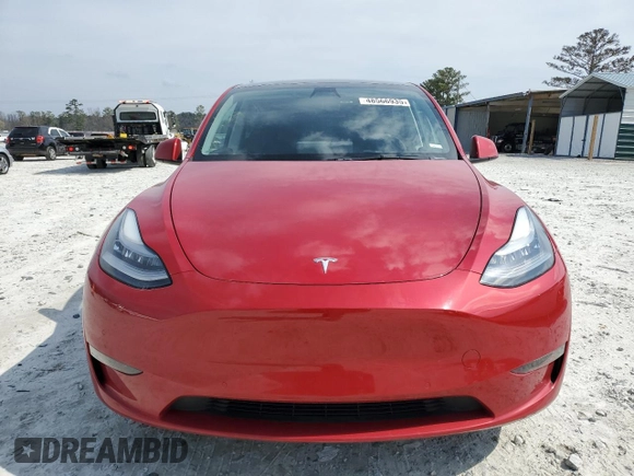 2021 Tesla Model Y Standard Range with VIN 5YJYGDED3MF107259, listed as a Copart auction lot 48566935 with 68,561 mi miles and Salvage Title. Bid and sale history available at carsss.com. Image 5.