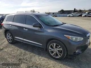 2013 Infiniti JX35 with VIN 5N1AL0MN6DC336706, listed as a Copart auction lot 46359835 with 161,609 mi miles and Salvage Title. Bid and sale history available at carsss.com. Image 4.