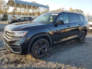 2022 Volkswagen Atlas 3.6L V6 SEL R-Line with VIN 1V2AR2CA2NC546121, listed as a Copart auction lot 77405214 with 73,177 mi miles and Salvage Title. Bid and sale history available at carsss.com. Image 1.