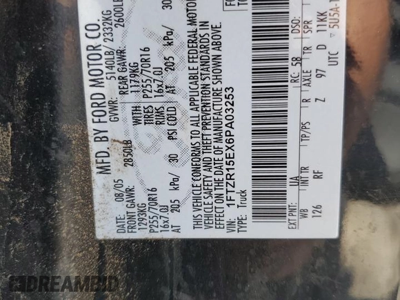 2006 Ford Ranger XL z VIN 1FTZR15EX6PA03253, wystawiony jako Copart lot #56753745 z przebiegiem 178 573 mil mil oraz Szkoda całkowita • Salvage title. Historia ofert i sprzedaży dostępna na DreamBid. Obrazek 12.