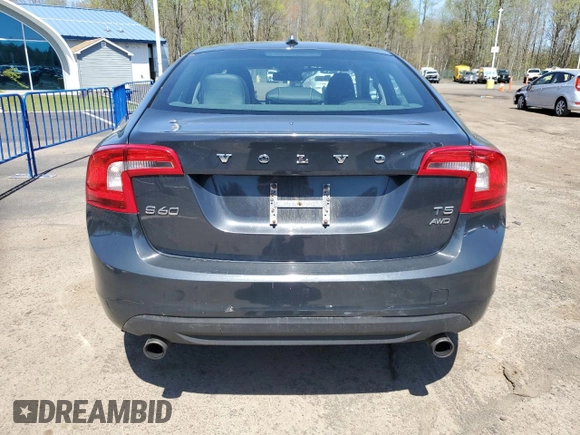 2013 Volvo S60 T5 with VIN YV1612FH4D2187425, listed as a Copart auction lot 54488905 with 123,777 mi miles and Salvage Title. Bid and sale history available at carsss.com. Image 6.
