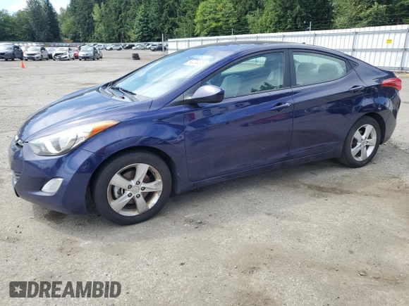 2013 Hyundai Elantra GLS with VIN 5NPDH4AE7DH441418, listed as a Copart auction lot 64474495 with 201,244 mi miles and Clean title. Bid and sale history available at DreamBid. Image 1.