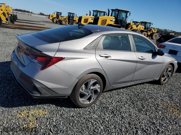 2025 Hyundai Elantra SEL Sport with VIN KMHLM4DG3SU897967, listed as a Copart auction lot 45960135 with 1,397 mi miles and Salvage Title. Bid and sale history available at carsss.com. Image 3.