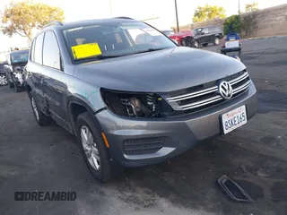 2017 Volkswagen Tiguan S with VIN WVGAV7AXXHK035781, listed as a IAAI auction lot 42368198 with 93,599 mi miles and . Bid and sale history available at DreamBid. Image 1.