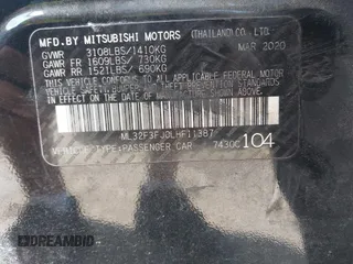 2020 Mitsubishi Mirage ES z VIN ML32F3FJ0LHF11387, wystawiony jako IAAI lot #42209174 z przebiegiem 105 229 mil mil oraz . Historia ofert i sprzedaży dostępna na DreamBid. Obrazek 9.