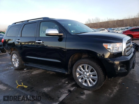 2012 Toyota Sequoia Platinum with VIN 5TDDY5G14CS065313, listed as a Copart auction lot 85329514 with 152,313 mi miles and Salvage Title. Bid and sale history available at carsss.com. Image 4.