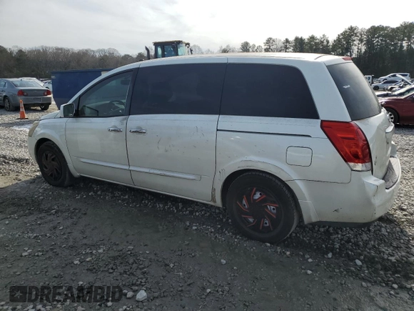 2008 Nissan Quest SL with VIN 5N1BV28U88N123391, listed as a Copart auction lot 88348305 with 185,850 mi miles and Salvage Title. Bid and sale history available at carsss.com. Image 2.