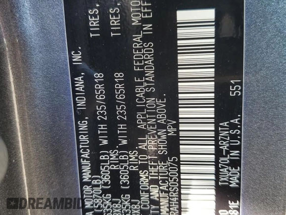 2024 Toyota Highlander LE with VIN 5TDKDRAH4RS050075, listed as a Copart auction lot 62658135 with 32,567 mi miles and Clean title. Bid and sale history available at DreamBid. Image 13.
