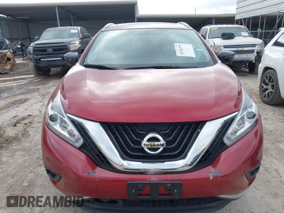 2017 Nissan Murano SV with VIN 5N1AZ2MGXHN156862, listed as a IAAI auction lot 41761375 with 8,430 mi miles. Bid and sale history available at carsss.com. Image 12.