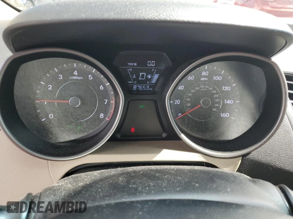2014 Hyundai Elantra SE with VIN 5NPDH4AE3EH474370, listed as a Copart auction lot 62988025 with 87,653 mi miles and Salvage title. Bid and sale history available at DreamBid. Image 9.