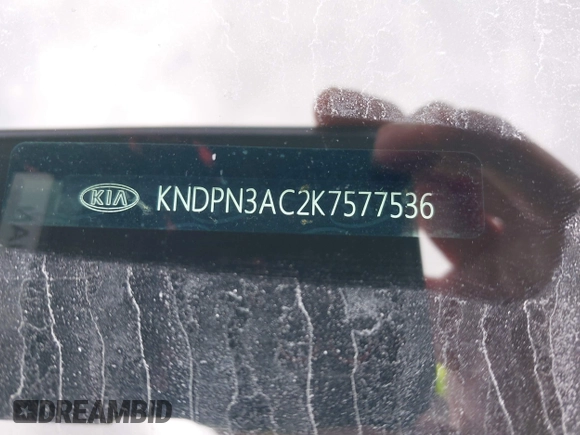 2019 Kia Sportage EX with VIN KNDPN3AC2K7577536, listed as a IAAI auction lot 42149104 with 66,197 mi miles and . Bid and sale history available at DreamBid. Image 9.