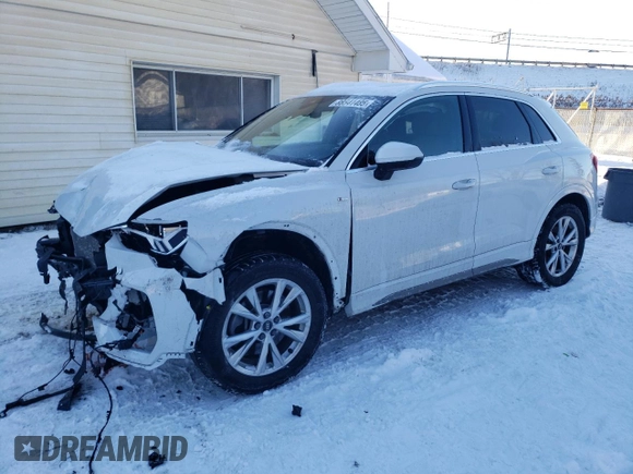 2023 Audi Q3 S line Premium Plus with VIN WA1EECF39P1032342, listed as a Copart auction lot 88541485 with 13,595 mi miles and Salvage Title. Bid and sale history available at carsss.com. Image 1.