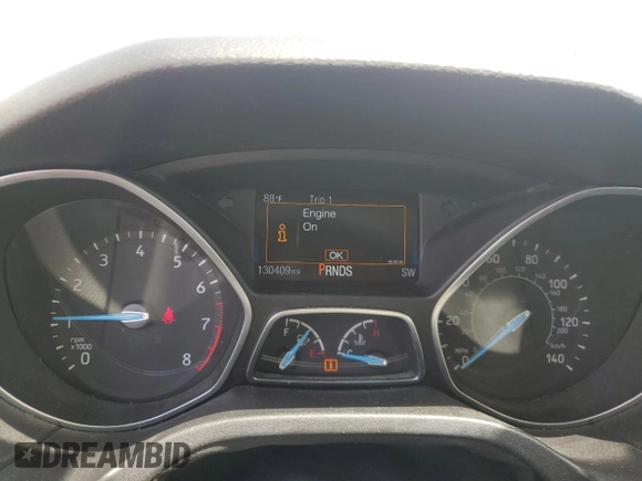 2017 Ford Focus SE with VIN 1FADP3FE7HL290271, listed as a Copart auction lot 60665615 with 130,409 mi miles and Salvage title. Bid and sale history available at DreamBid. Image 9.