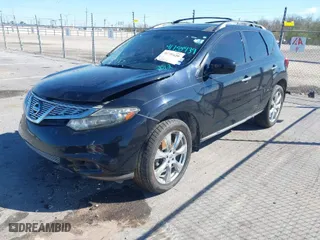 2012 Nissan Murano LE with VIN JN8AZ1MU9CW106465, listed as a IAAI auction lot 41758439 with 136,480 mi miles. Bid and sale history available at carsss.com. Image 2.