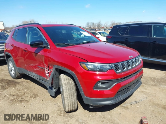 2025 Jeep Compass Latitude с VIN 3C4NJDBN7ST548795, выставлен на аукционе IAAI как лот 41891359 с пробегом 4 569 миль миль и . История ставок и продаж доступна на DreamBid. Изображение 1.