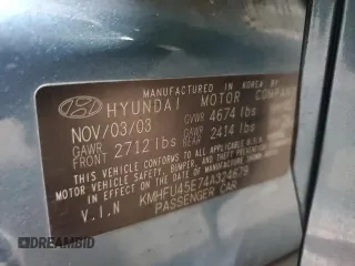 2004 Hyundai XG with VIN KMHFU45E74A324679, listed as a Copart auction lot 83093634 with 120,130 mi miles and Salvage Title. Bid and sale history available at carsss.com. Image 12.