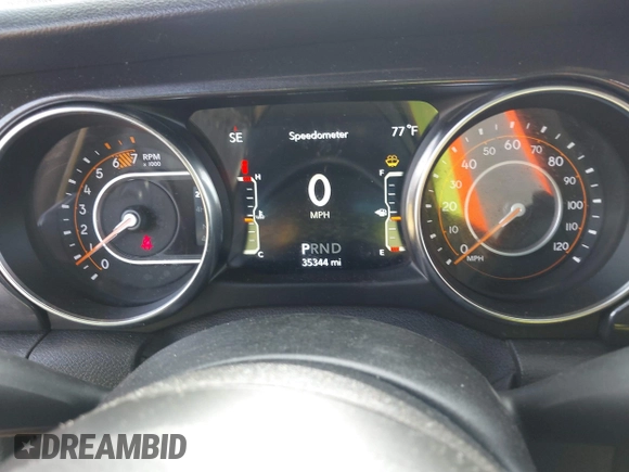 2021 Jeep Wrangler Unlimited Sport S with VIN 1C4HJXDN4MW744315, listed as a IAAI auction lot 42242941 with 35,344 mi miles and . Bid and sale history available at DreamBid. Image 7.