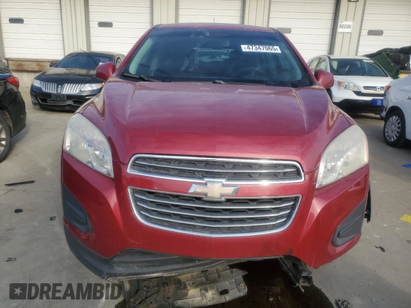 2015 Chevrolet Trax LS with VIN KL7CJKSB8FB228956, listed as a Copart auction lot 47347065 with 129,689 mi miles and Salvage Title. Bid and sale history available at carsss.com. Image 5.