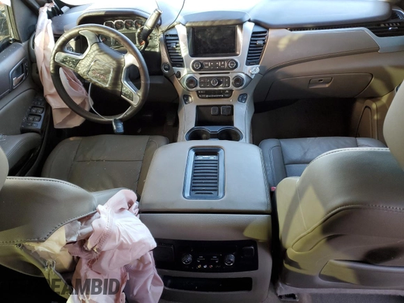 2015 GMC Yukon SLT with VIN 1GKS1BKC8FR664001, listed as a Copart auction lot 84391784 with 0 mi miles and Salvage Title. Bid and sale history available at carsss.com. Image 8.