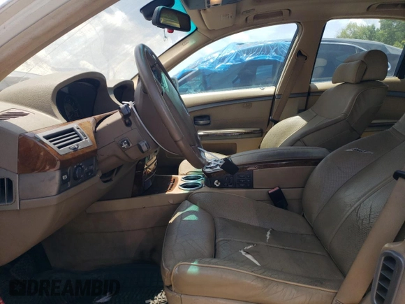 2002 BMW 7 Series 745i with VIN WBAGL63462DP54424, listed as a Copart auction lot 85921814 with Not Provided miles and Clean Title. Bid and sale history available at DreamBid. Image 7.