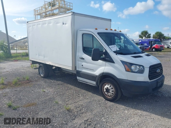 2019 Ford Transit with VIN 1FDBF8ZMXKKA68224, listed as a IAAI auction lot 42621453 with 107,981 mi miles and . Bid and sale history available at DreamBid. Image 1.