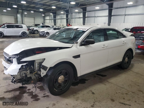 2013 Ford Sedan Police Interceptor with VIN 1FAHP2M8XDG227273, listed as a Copart auction lot 44374025 with 0 mi miles and Salvage Title. Bid and sale history available at carsss.com. Image 1.