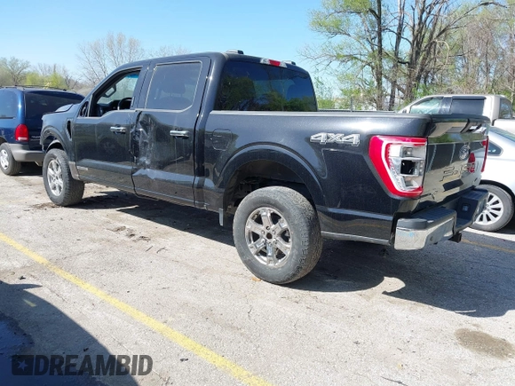 2024 Ford F-150 XLT with VIN 1FTFW3LD1RFA75938, listed as a IAAI auction lot 42011485 with 14,674 mi miles. Bid and sale history available at carsss.com. Image 3.