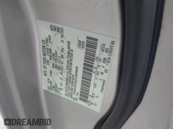 2007 Ford Explorer Sport Trac XLT z VIN 1FMEU51K47UA09905, wystawiony jako IAAI lot #42063335 z przebiegiem 156 987 mil mil oraz . Historia ofert i sprzedaży dostępna na DreamBid. Obrazek 8.