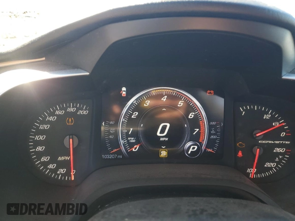 2017 Chevrolet Corvette 1LT with VIN 1G1YB2D73H5114291, listed as a Copart auction lot 89190045 with 103,207 mi miles and Clean title. Bid and sale history available at DreamBid. Image 9.