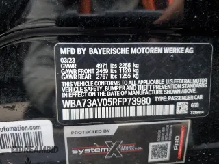 2024 BMW 4 Series 430i xDrive z VIN WBA73AV05RFP73980, wystawiony jako Copart lot #57059745 z przebiegiem 29 170 mil mil oraz Szkoda całkowita • Salvage title. Historia ofert i sprzedaży dostępna na DreamBid. Obrazek 12.