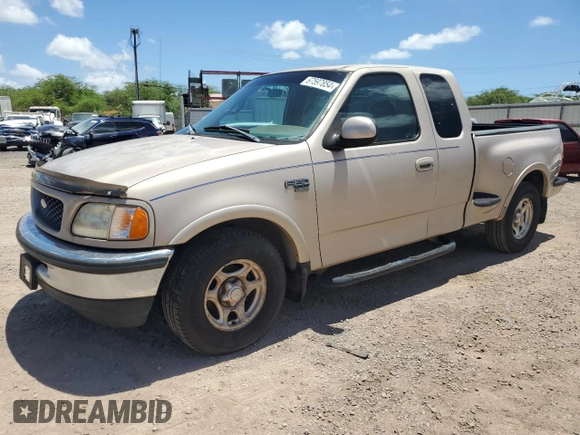 1998 Ford F-150 XL with VIN 1FTRX07L6WKB62554, listed as a Copart auction lot 67597854 with 100,528 mi miles and Salvage Title. Bid and sale history available at carsss.com. Image 1.