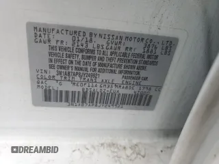 2018 Nissan Sentra SV z VIN 3N1AB7AP8JY249921, wystawiony jako Copart lot #55950335 z przebiegiem 57 560 mil mil oraz Szkoda całkowita • Salvage title. Historia ofert i sprzedaży dostępna na DreamBid. Obrazek 12.