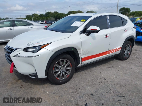 2015 Lexus NX 200t with VIN JTJYARBZ1F2018047, listed as a IAAI auction lot 41633876 with 154,396 mi miles. Bid and sale history available at carsss.com. Image 2.