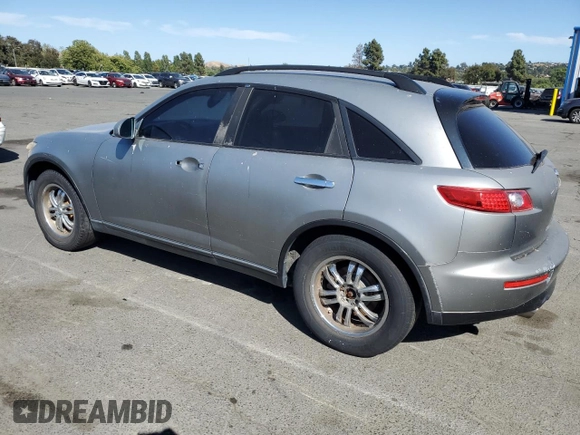 2005 Infiniti FX z VIN JNRAS08U65X107803, wystawiony jako Copart lot #59174535 z przebiegiem 175 089 mil mil oraz Czysty tytuł • Clean title. Historia ofert i sprzedaży dostępna na DreamBid. Obrazek 2.