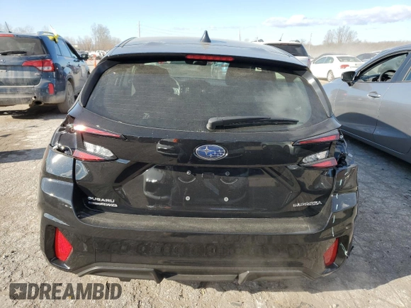 2024 Subaru Impreza with VIN JF1GUABCXR8886056, listed as a Copart auction lot 83389074 with 124 mi miles and Salvage Title. Bid and sale history available at carsss.com. Image 6.