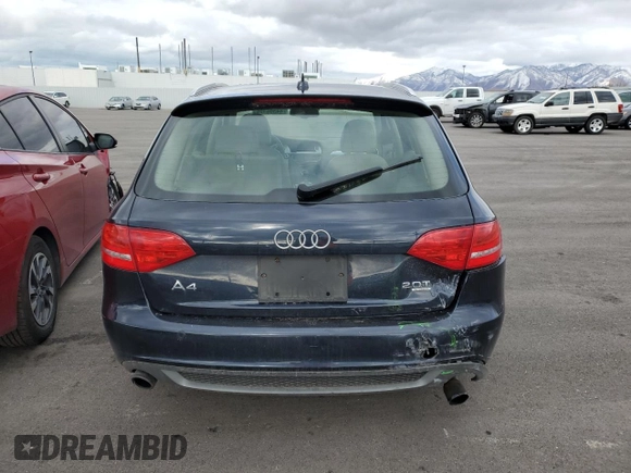2012 Audi A4 2.0T Premium Plus with VIN WAUWFAFL1CA021726, listed as a Copart auction lot 44306125 with 0 mi miles and Salvage Title. Bid and sale history available at carsss.com. Image 6.